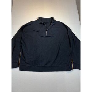 Kinesis Mens 2X Half Zip Pullover Sweatshirt Black Athleisure